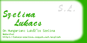 szelina lukacs business card